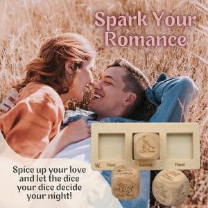 لعبة زوجية رومانسية - 3 نرد خشبي وعملة قرارات للعلاقات الزوجية